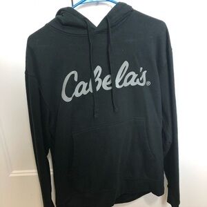 Cabela's Black hoodie Sweatshirt with Logo size medium
